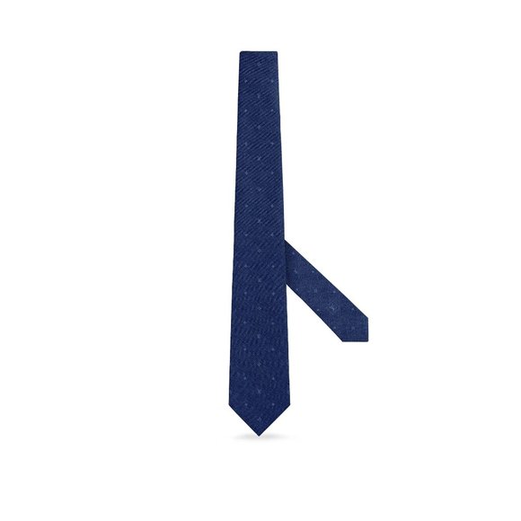 Louis Vuitton Other - EXCELLENT CONDITION Louis Vuitton M70203 Constellation Denim Tie Navy Blue Silk